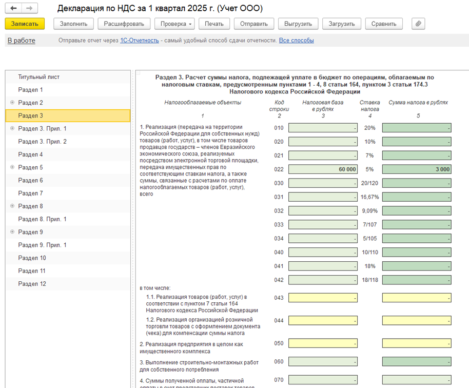 1с ндс усн маркетплейсы