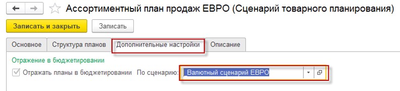 Валютный сценарий