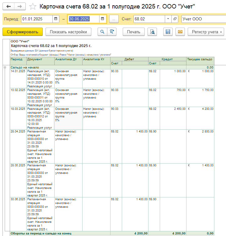 1с усн переход на ндс
