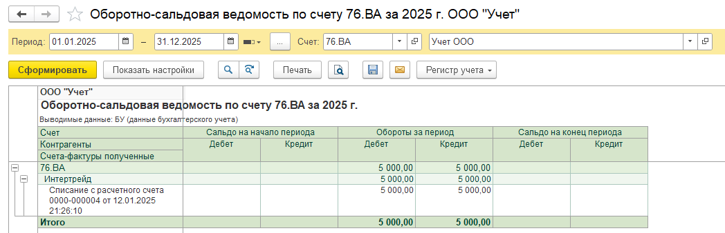 учет ндс при усн в 1с